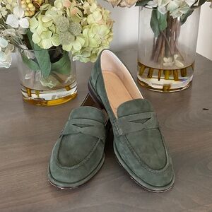 J. McLaughlin Concetta Loafers - Olive Suede 7.5